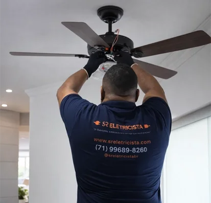 instalação de ventilador de teto