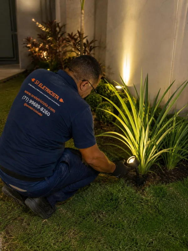 Substituição de spots de jardim
